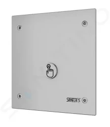 SANELA - Příslušenství Automatický splachovač WC s piezo tlačítkem, napájení ze sítě, nerez (SLW 01PA)