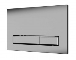 SANELA - Příslušenství Dvojčinné splachovací tlačítko splachování WC, do rámu SLR 21, matný chrom (SLW 52)