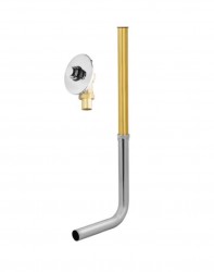 SANELA - Příslušenství Samouzavírací splachovač WC pod omítku, chrom (SLT 161W)