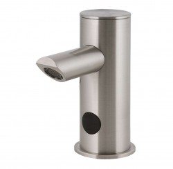 SANELA - Senzorové baterie Automatická umyvadlová baterie, regulace vody roháčky, síťové napájení, nerez (SLU 93)