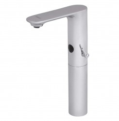 SANELA - Senzorové baterie Automatická umyvadlová směšovací baterie, síťové napájení, chrom (SLU 60)