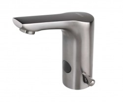 SANELA - Senzorové baterie Elektronická umyvadlová baterie, bateriové napájení, metal grey matt (SLU 76HXB)