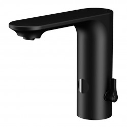 SANELA - Senzorové baterie Elektronická umyvadlová baterie, napájení z baterie, černá (SLU 63VB)