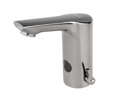 SANELA - Senzorové baterie Elektronická umyvadlová baterie, síťové napájení, metal grey (SLU 76H)