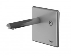 SANELA - Senzorové baterie Piezo nerezová umyvadlová baterie, nástěnná, délka výtoku 170 mm, 9V (SLU 04P17B)