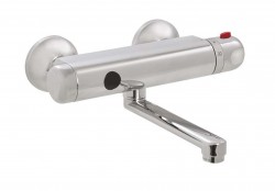 SANELA - Senzorové baterie Termostatická umyvadlová baterie, se spodním ramínkem, síťové napájení, chrom (SLU 25S)