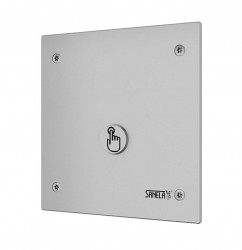 SANELA - Senzorové sprchy Ovládání sprchy s piezo tlačítkem, pro 1 druh vody, napájení ze sítě, matný nerez (SLS 01PA)