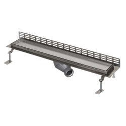SANELA - Sprchový žlab ke stěně, délka 115 cm, s roštem pro vložení dlažby, nerez (SLKN 16)