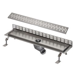 SANELA - Sprchový žlab ke stěně, délka 75 cm, lesklá nerez (SLKN 06C)