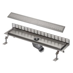 SANELA - Sprchový žlab ke stěně, délka 95 cm, matná nerez (SLKN 07BX)