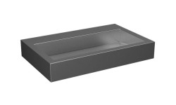 SANELA - Umyvadlo 700x440 mm, bez otvoru pro baterii, matná nerez (SLUN 68)