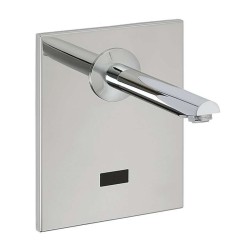 SANELA - Umyvadlová baterie s elektronikou ALS, nástěnná, délka výtoku 170 mm, 9V, chrom (SLU 04H17B)