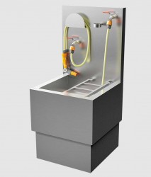 SANELA - Výlevka stojící 120x56x55 cm, nerez (SLVN 07)