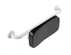 SANELA - Zádová opěrka k WC, bílá/černá (SLZM 22W)