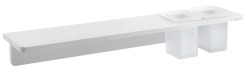 SAPHO - ABELINE polička + 2 sklenky, 600, rockstone, bílá mat (AE602-0101-01)