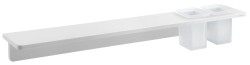 SAPHO - ABELINE polička + 2 sklenky, 800, rockstone, bílá mat (AE802-0101-01)