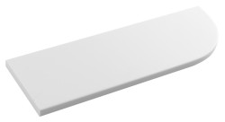 SAPHO - ABELINE rohová polička rockstone 300x100, excentrická, bílá mat (AE300-0101)