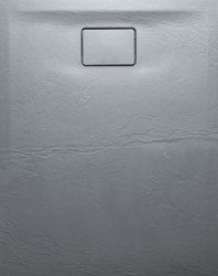 SAPHO - ACORA vanička z litého mramoru, obdélník 100x80x2,9cm, šedá, dekor kámen (AC023)