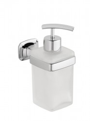 SAPHO - AIDA dávkovač mýdla 270 ml, mléčné sklo, chrom (AI019)