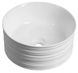 SAPHO - ALETTE keramické umyvadlo na desku, vysoké, Ø 41cm, bílá (AR459)