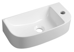 SAPHO - ALGA umývátko, litý mramor, 44x22cm, bílá (AG440)