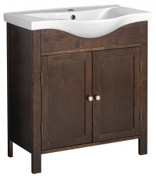 SAPHO - AMBRA umyvadlová skříňka 75,5x82x34,5cm, mořený smrk (AB8040)