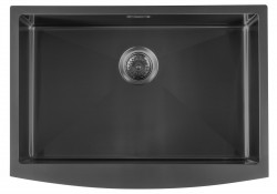 SAPHO - AMERICAN polozápustný nerezový dřez 70x50cm, gun metal (ZN7050B)