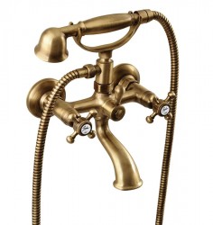 SAPHO - ANTEA nástěnná vanová baterie kompletní, bronz (3016)