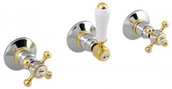 SAPHO - ANTEA podomítková sprchová baterie, 2 výstupy, chrom/zlato (SET305-102)