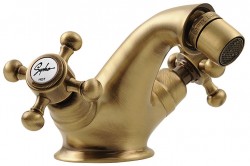 SAPHO - ANTEA stojánková bidetová baterie s výpustí, bronz (3186)