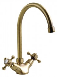 SAPHO - ANTEA stojánková dřezová baterie, výška 275, bronz (3096)