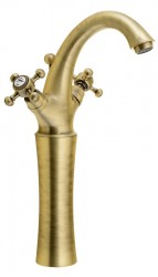 SAPHO - ANTEA stojánková umyvadlová baterie vysoká s výpustí, výška 300, bronz (3276L)