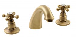 SAPHO - ANTEA tříprvková umyvadlová baterie s výpustí, bronz (3026)