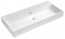 SAPHO - AQUATIC umyvadlo, litý mramor, 100x46cm, bílá (AT100)