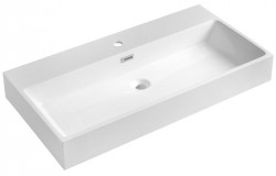 SAPHO - AQUATIC umyvadlo, litý mramor, 90x46cm, bílá (AT090)