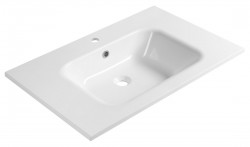 SAPHO - ARECA umyvadlo, litý mramor, 81x51,5cm, bílá (AC081)