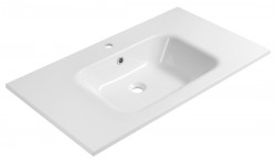 SAPHO - ARECA umyvadlo, litý mramor, 91x51,5cm, bílá (AC091)