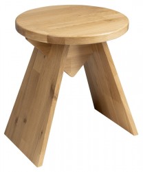SAPHO - ASTYLE kulatá stolička ø 36x41cm, masiv přírodní dub (AS420)