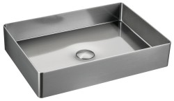 SAPHO - AURUM nerezové umyvadlo na desku, 50x35,2cm, včetně výpusti, nerez mat (AU403)