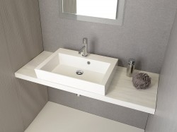 SAPHO - AVICE deska pod umyvadlo 80x50cm, tl.5cm, dub starobílý (AV085)