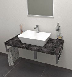 SAPHO - AVICE deska pod umyvadlo 90x50cm, tl.5cm, štípaný kámen (AV099)