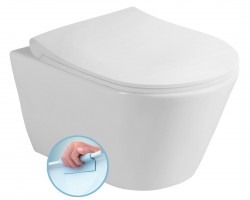 SAPHO - AVVA SHORT závěsná WC mísa, Rimless, 35,5x49cm, bílá (200114)