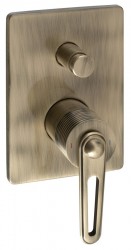 SAPHO - BEBÉ podomítková sprchová baterie, 2 výstupy, bronz (BB042/18)