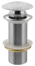 SAPHO - BLOK umyvadlová výpust 5/4“, click-clack, zátka bílá carrara, mat (2401-941)
