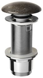 SAPHO - BLOK umyvadlová výpust 5/4“, click-clack, zátka matný tmavý kámen (2401-911)