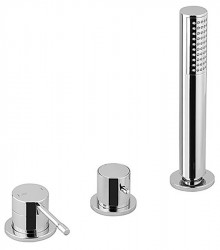 SAPHO - BLUE tříprvková baterie na okraj vany, chrom (BUTECH3)