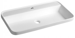SAPHO - BRAHEA umyvadlo zápustné, Rockstone, 75x39 cm, bílá mat (BE775)