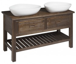 SAPHO - BRAND umyvadlová skříňka 130x73x50cm, mořený smrk (BA131S)