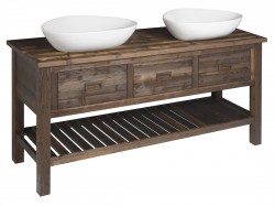 SAPHO - BRAND umyvadlová skříňka 160x73x50cm, mořený smrk (BA161S)