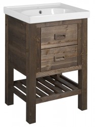 SAPHO - BRAND umyvadlová skříňka 56x83x43cm, mořený smrk (BA068S)